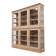 Grande vitrine ancienne 6 portes en chêne - 1920