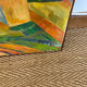 Contemporary painting cubist landscape on canvas