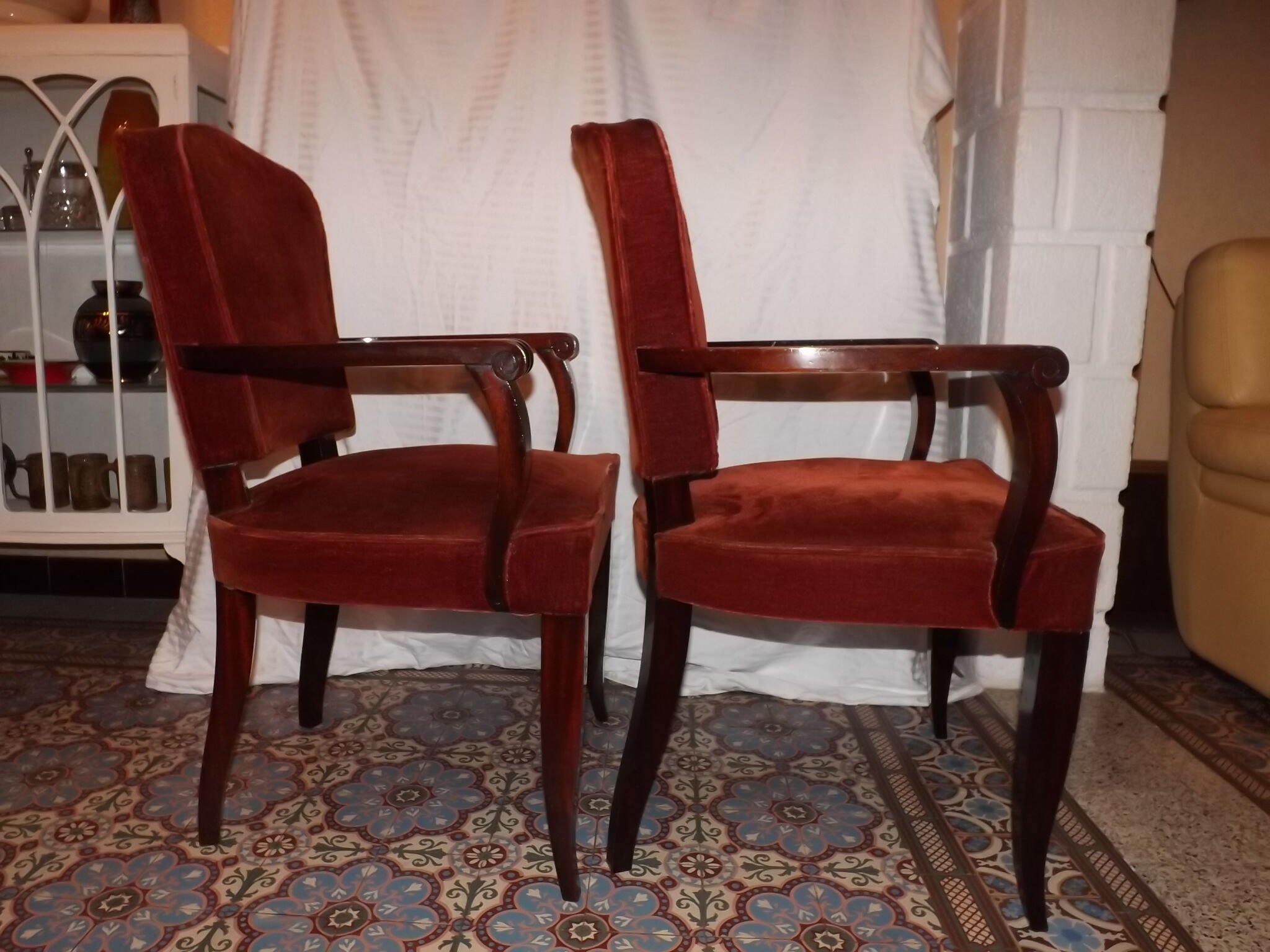 Pair of chairs Gaston fish 1950