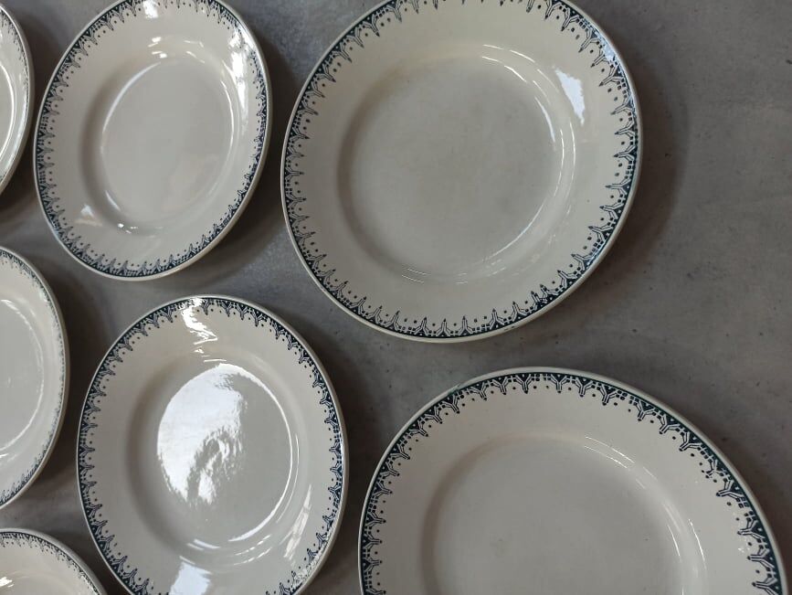 Plates in Amandinoise Saint-Amand earthenware