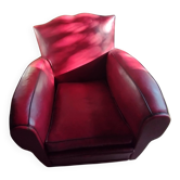 Club armchair in faux leather