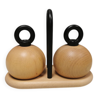Pepper and salt grinders designed by jörgensen and nissen for bodum Denmark