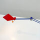 Red desk lamp by lungean & pellmann for brilliant leuchten germany, 1980