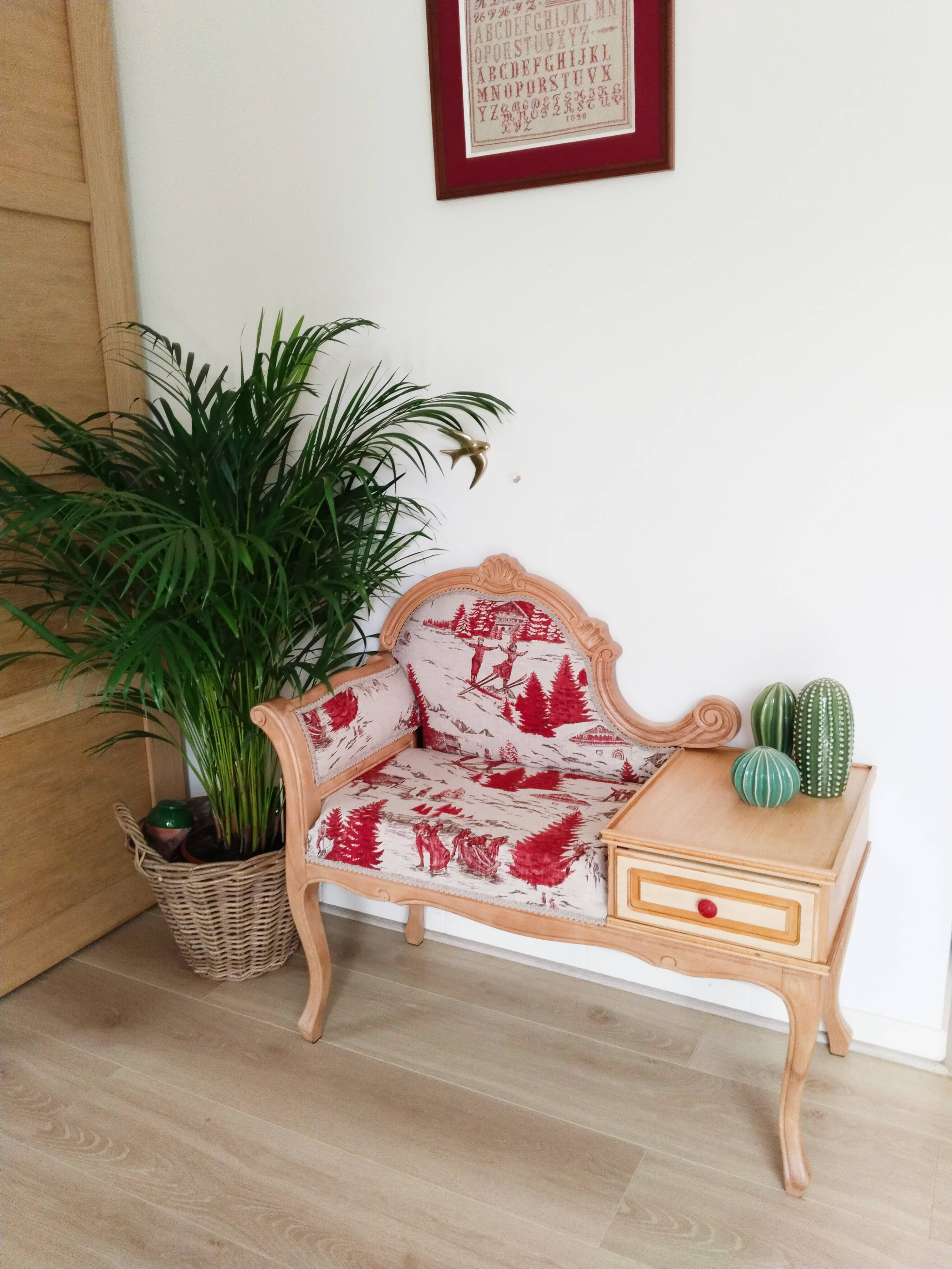 Telephone armchair bench