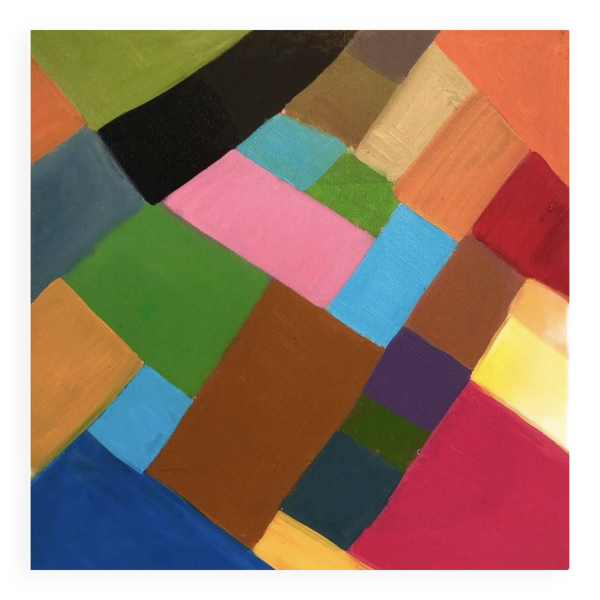 Tableau abstrait huile couteau