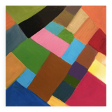 Tableau abstrait huile couteau