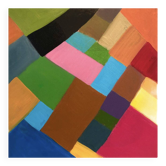 Tableau abstrait huile couteau