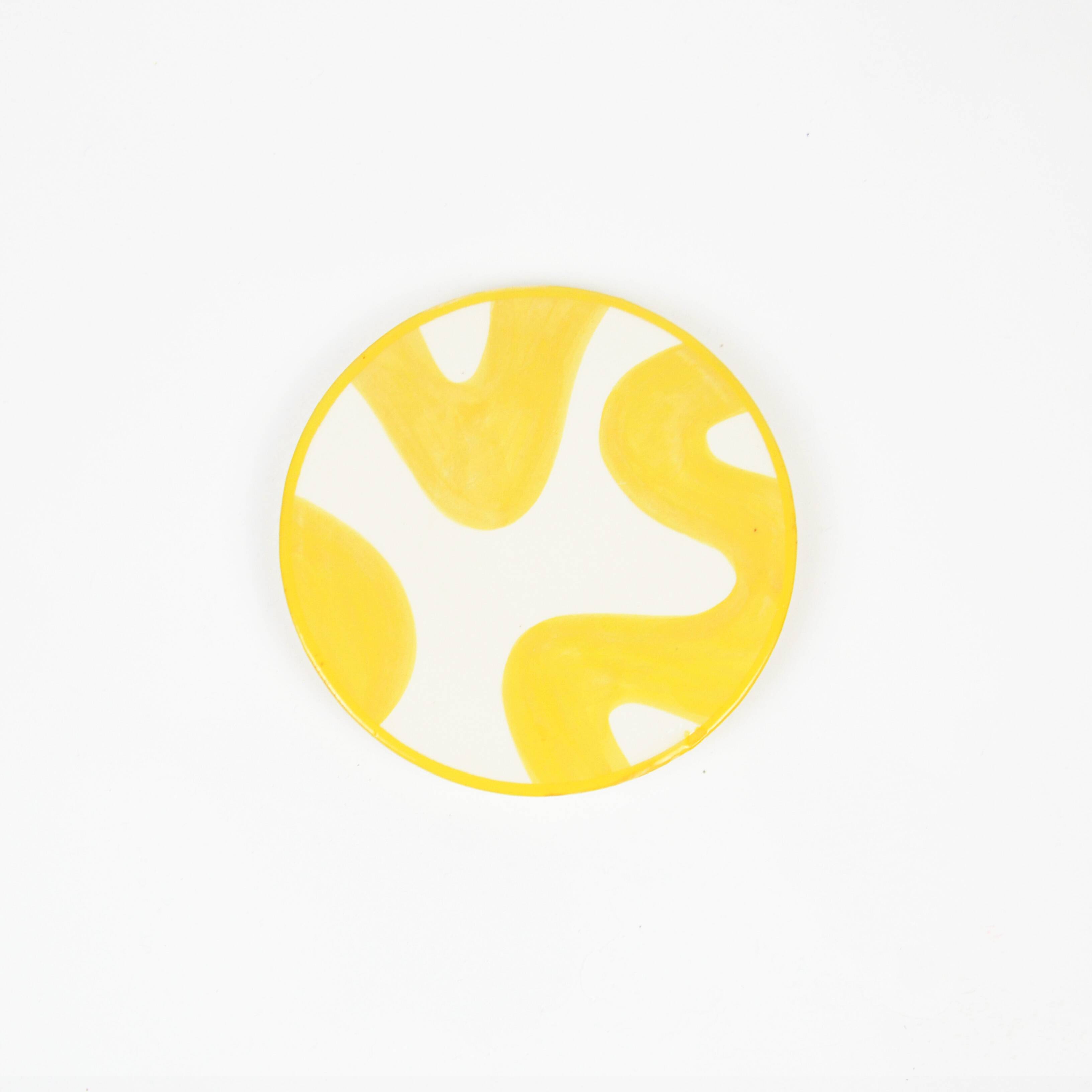 Small plate - yellow brush