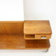 1950s Set of  Oak Bauhaus Mirror Cabinet and Bedside Tables, Czechoslovakia