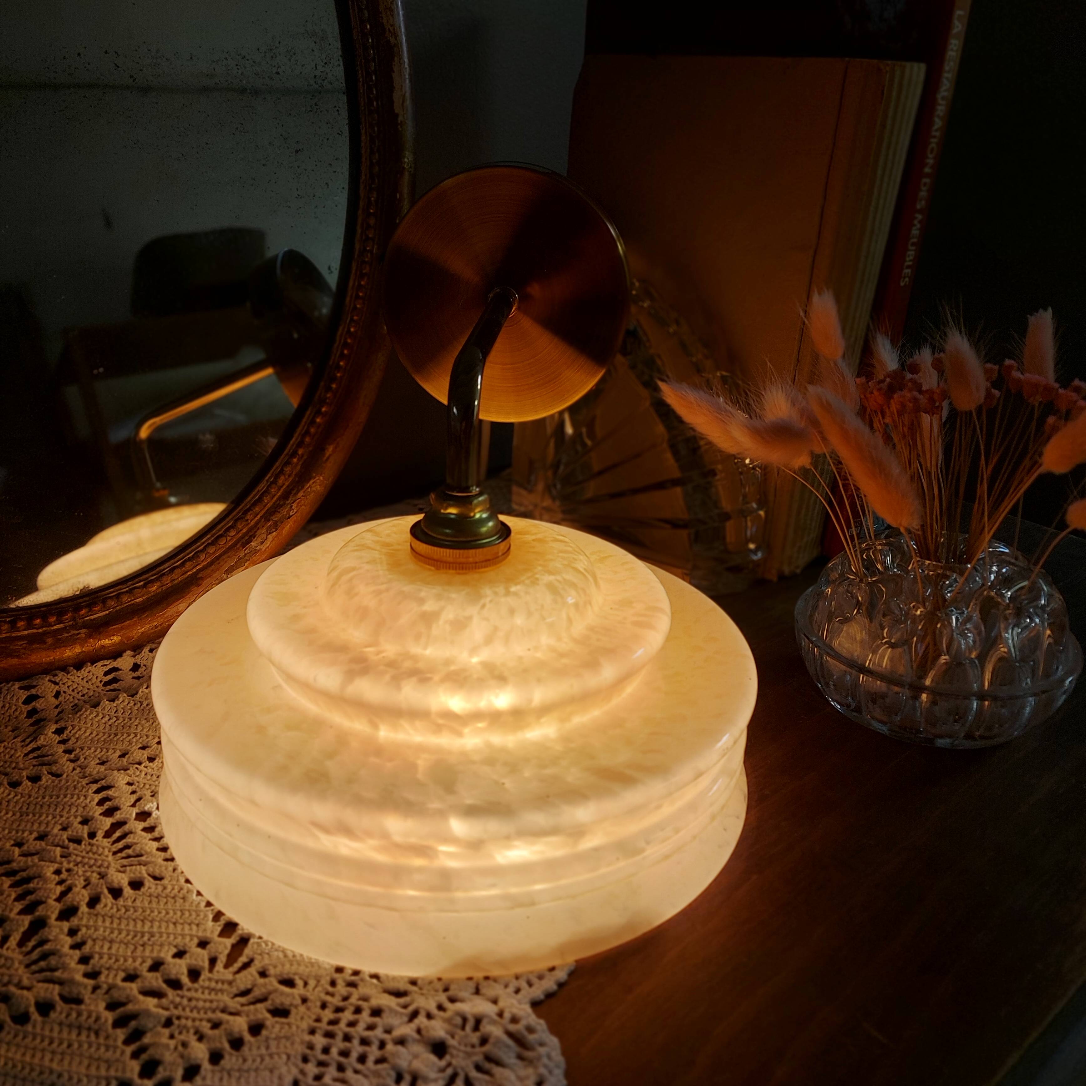 Pink ArtDéco wall light