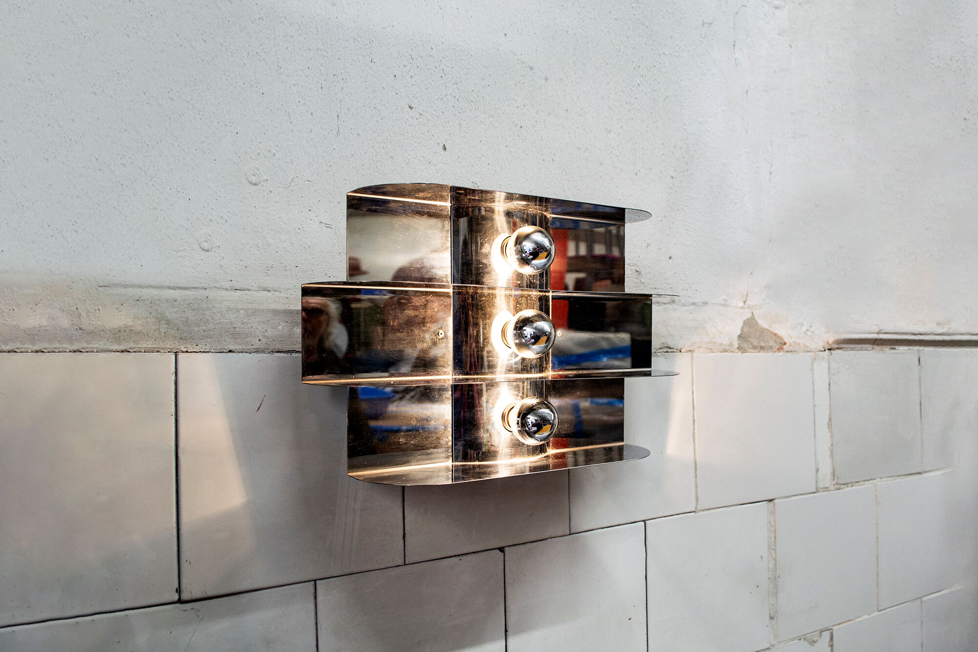 Applique three lights Luci Italia, 1970s