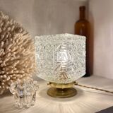 “Square” glass globe lamp