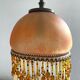 3-light chandelier in glass paste and pearl tassels