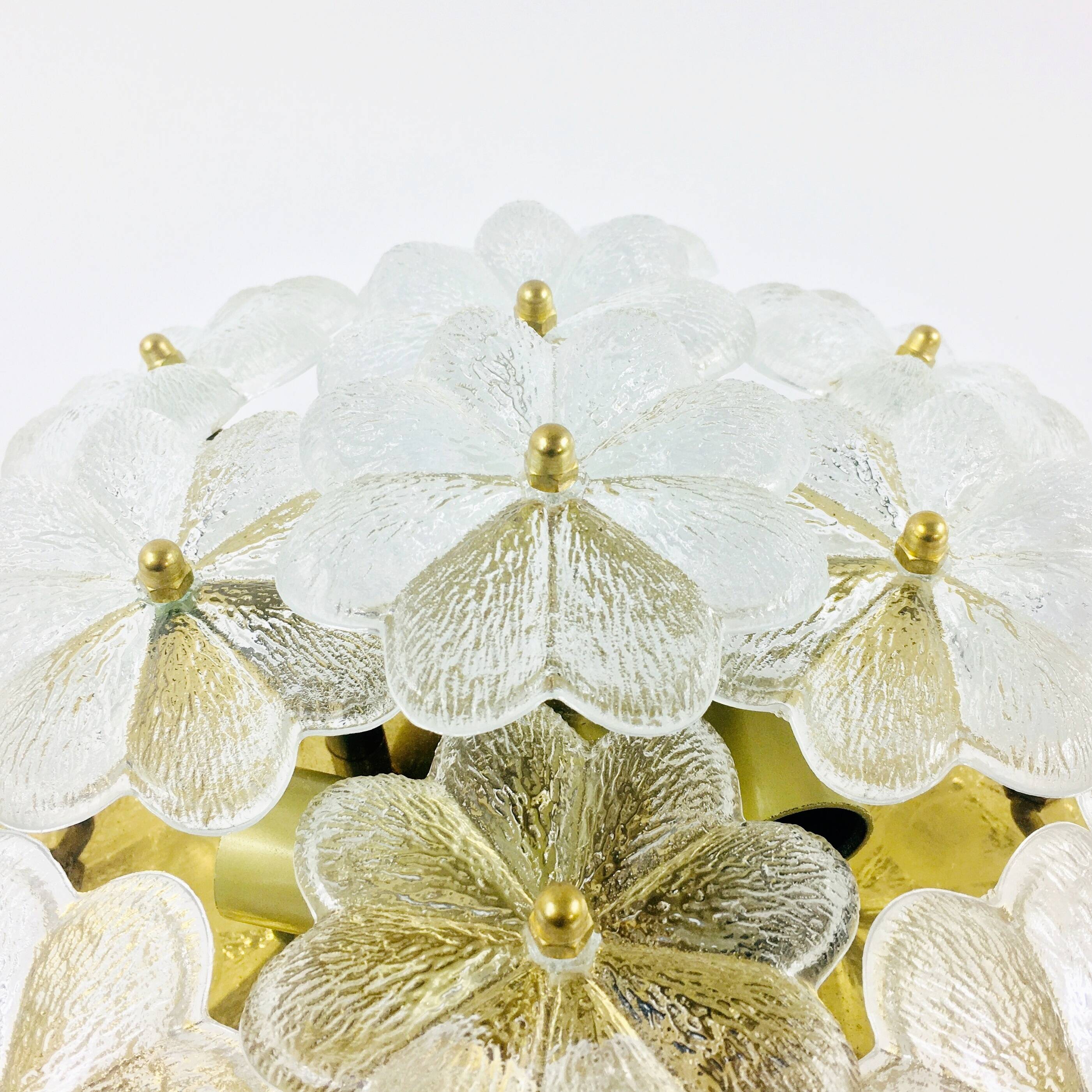 Mid-Century Murano Glass Ceiling Light by E. Palme for Palwa, 1960s