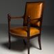 French armchair 19th century leather