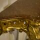 Golden wood and marble console, 19th century.