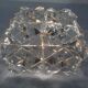 Gold-Plated & Crystal Glass Flush Mount Light from Kinkeldey, 1970s