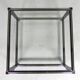 Hollywood Regency coffee table with 2 faceted glass plates, 1970s