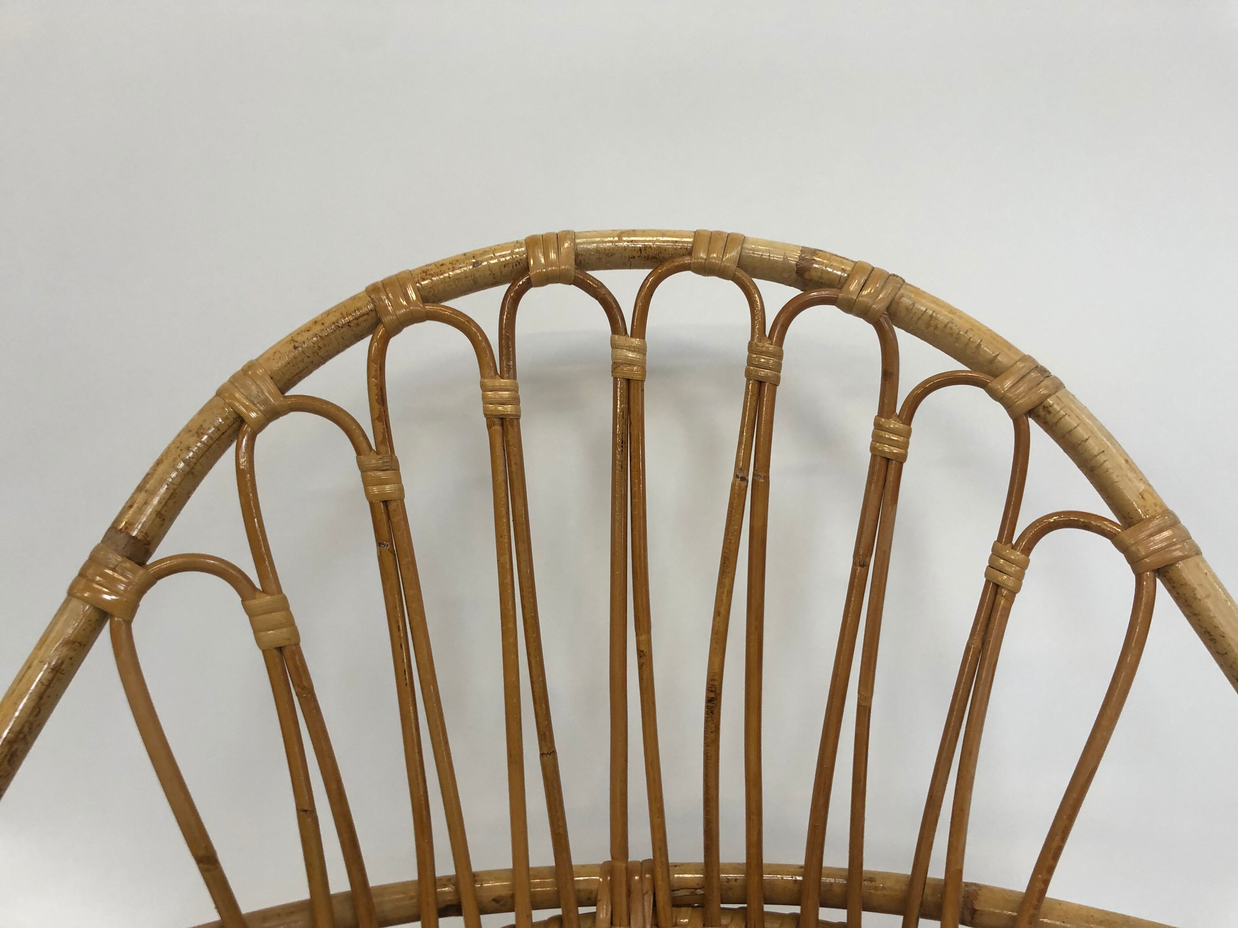 Rohe Noordwolde rattan chair, 1960, Netherlands
