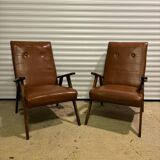 Vintage Skaï armchair