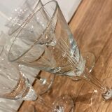 Set de 6 verres à liqueur en verre gravé