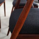 Set of four teak chairs, Danish design, 1970s, designer: Kai Kristiansen