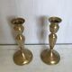 Pair of brass candle holders