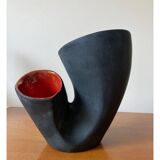 Double entrance ceramic vase