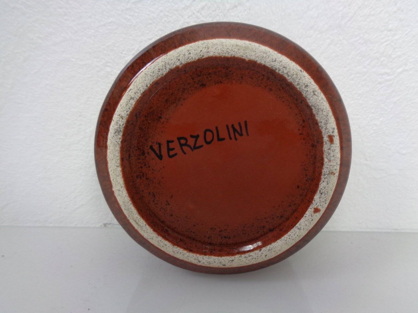 Pop Art Ceramic Ashtrays by Romolo Verzolini for Questa Maiolica, Italy, 1970s, Set of 5