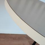 Round bistro table wrought iron and formica