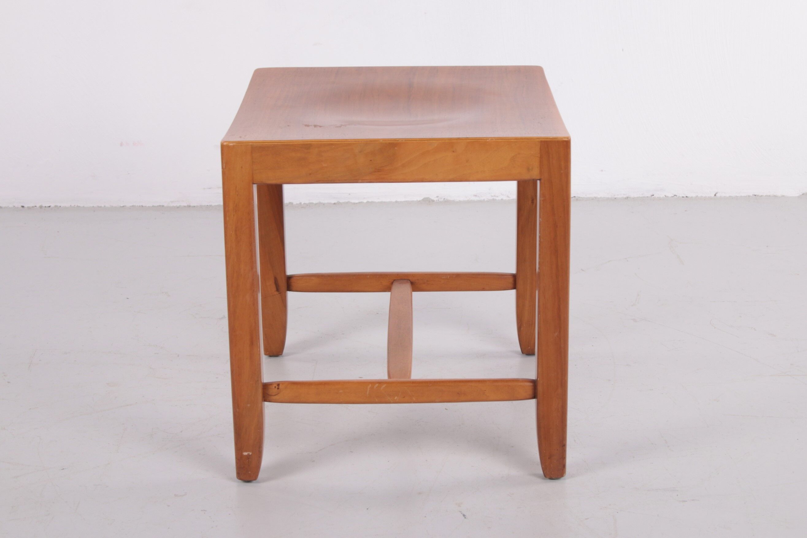 Danish beech wood sidetable / stool, 1960s