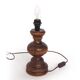 Turned wooden lamp base