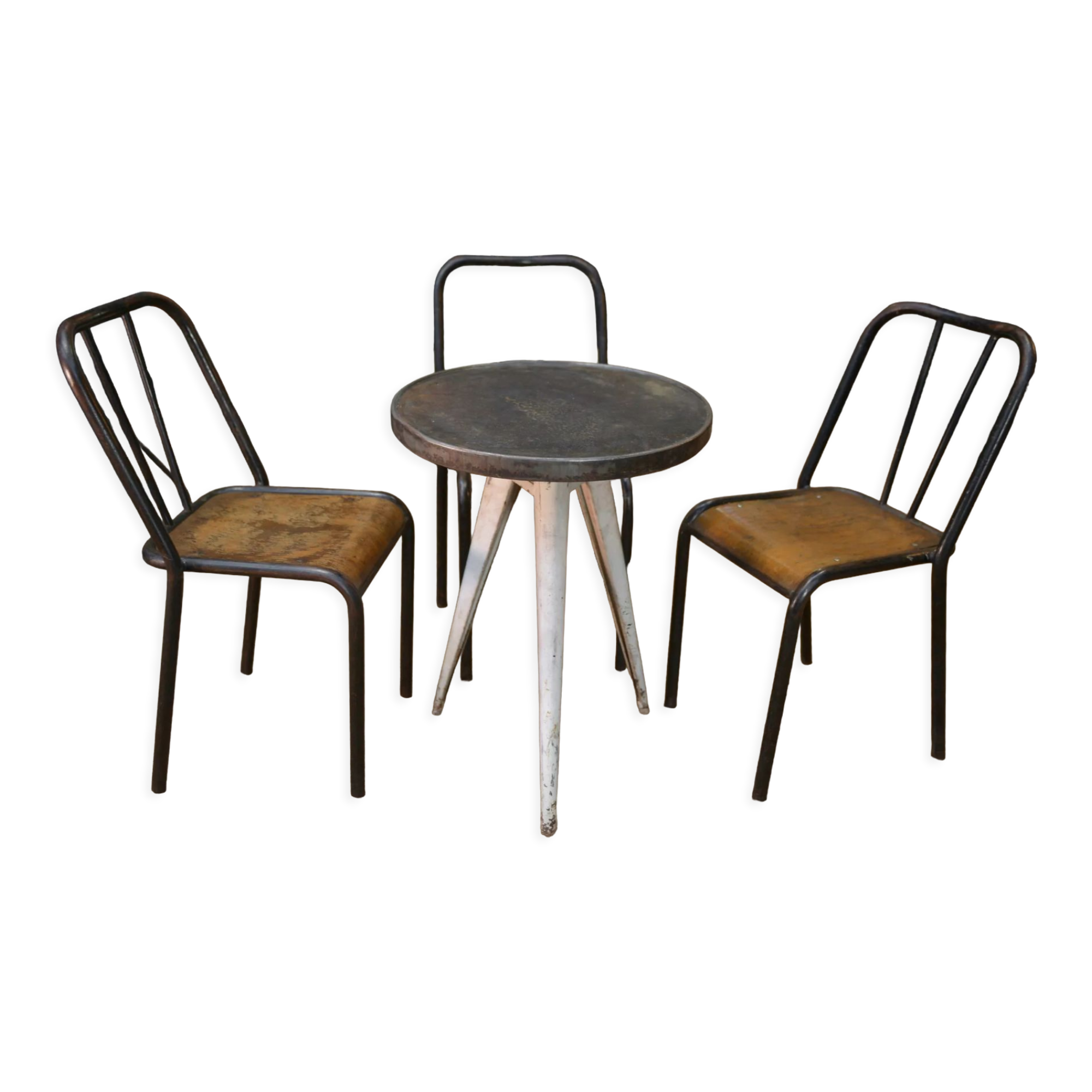 Art deco terrace bistro table in metal 1930