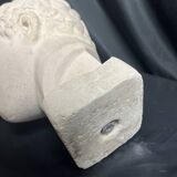 Antique Hermes head sculpture, patinated plaster, mid-20th century