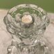 Baccarat crystal bamboo twist candle holder, signed.