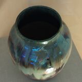 Vase en grès émaillé flammé