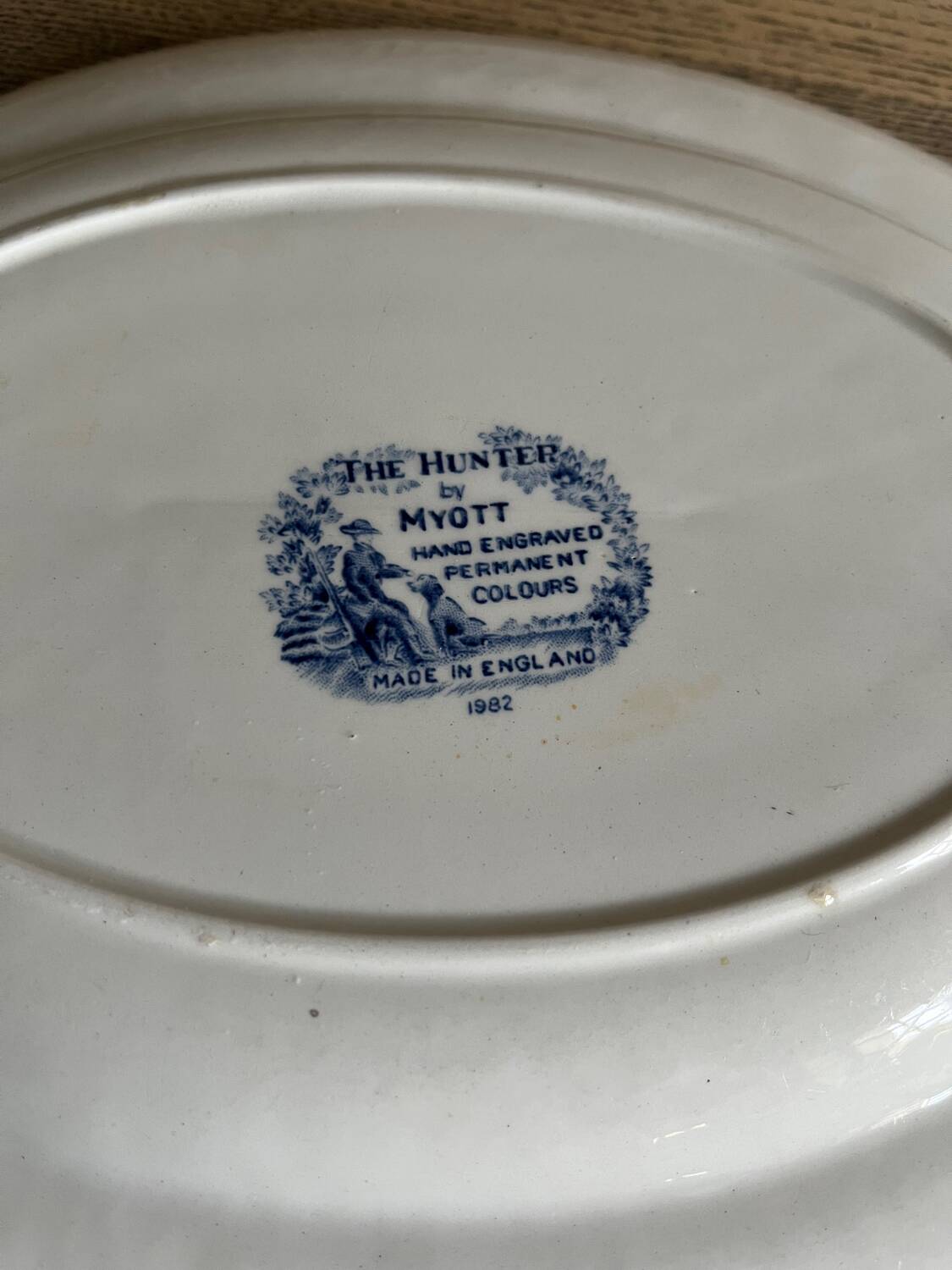 The Hunter Myott Blue Oval Dish