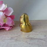 Figure Owl Hollow Brass Sculpture Vintage Collection
