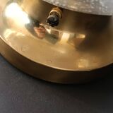 Vintage Limberg table lamp in bubbled glass and brass base