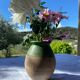 Vintage green glazed terracotta pot – rustic Provence spirit