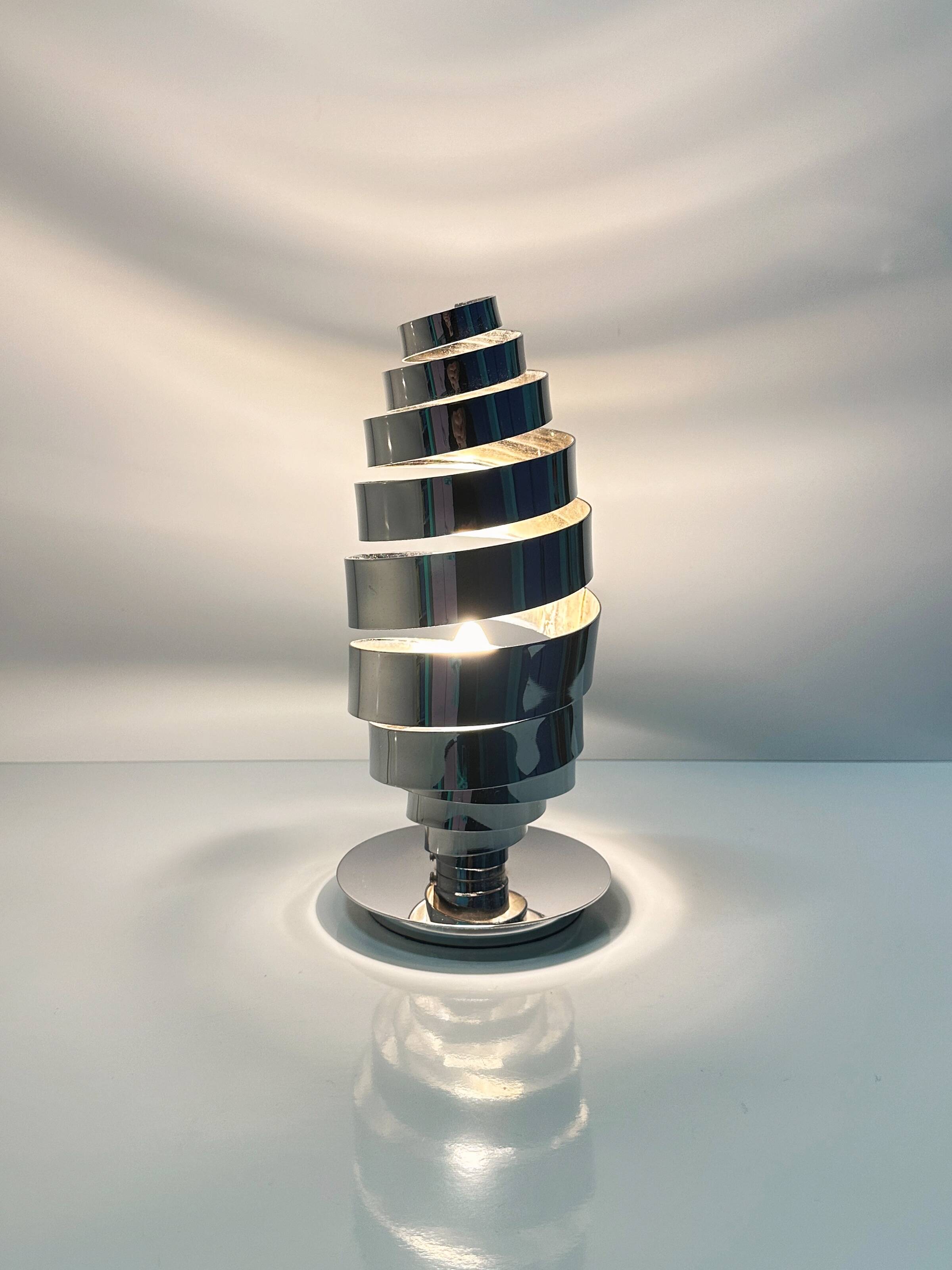 Vintage space age chrome table lamp Sputnik Mid Century 60s 70s