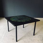 Mid-Century Studio Ceramic Tile Coffee Tabe, Belgium, 1960s