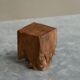 Table d'appoint sculpturale en bois d'orme massif 1970s