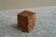 Sculptural side table in solid elm wood 1970s
