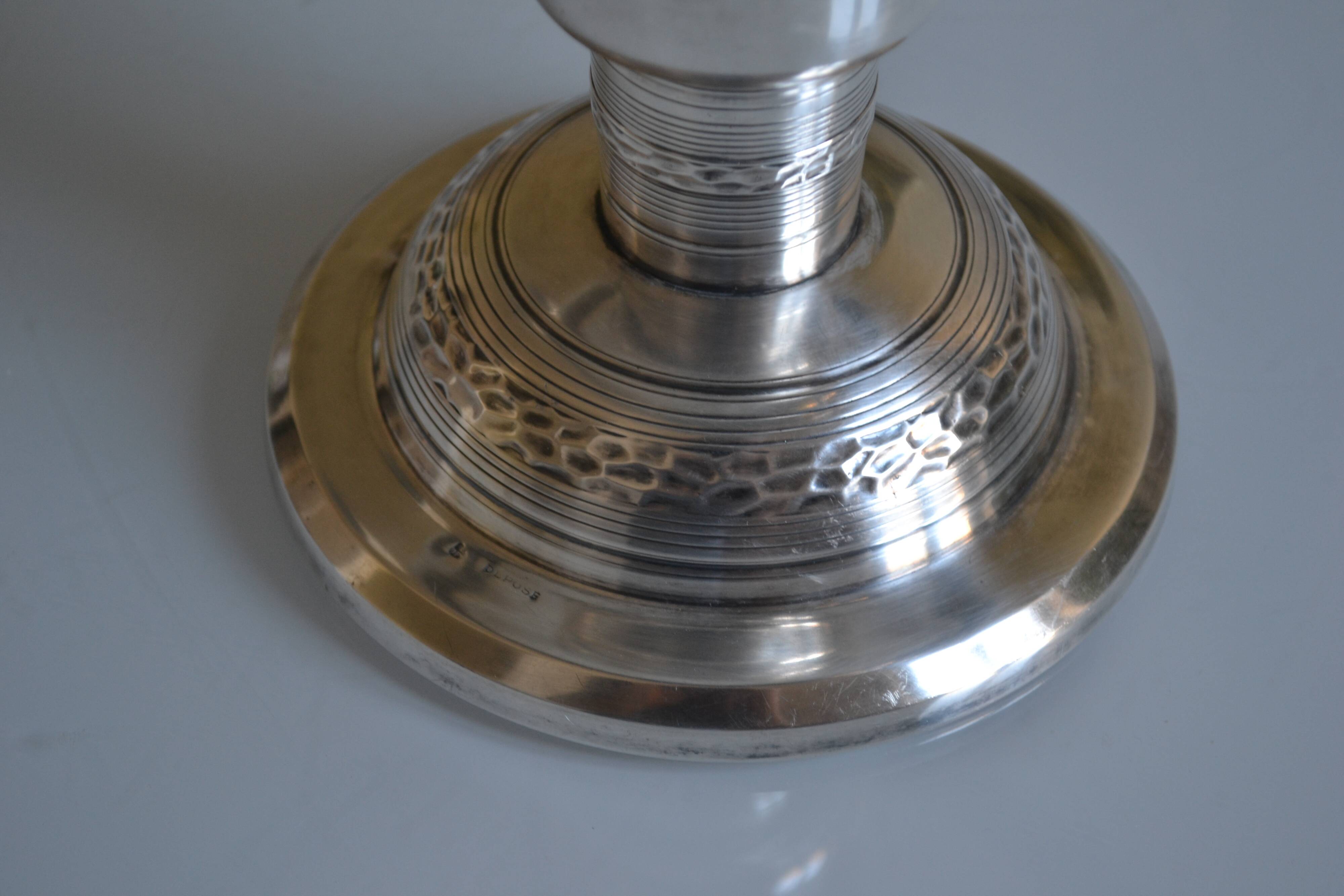 Art Deco silver-plated metal table centrepiece 1930