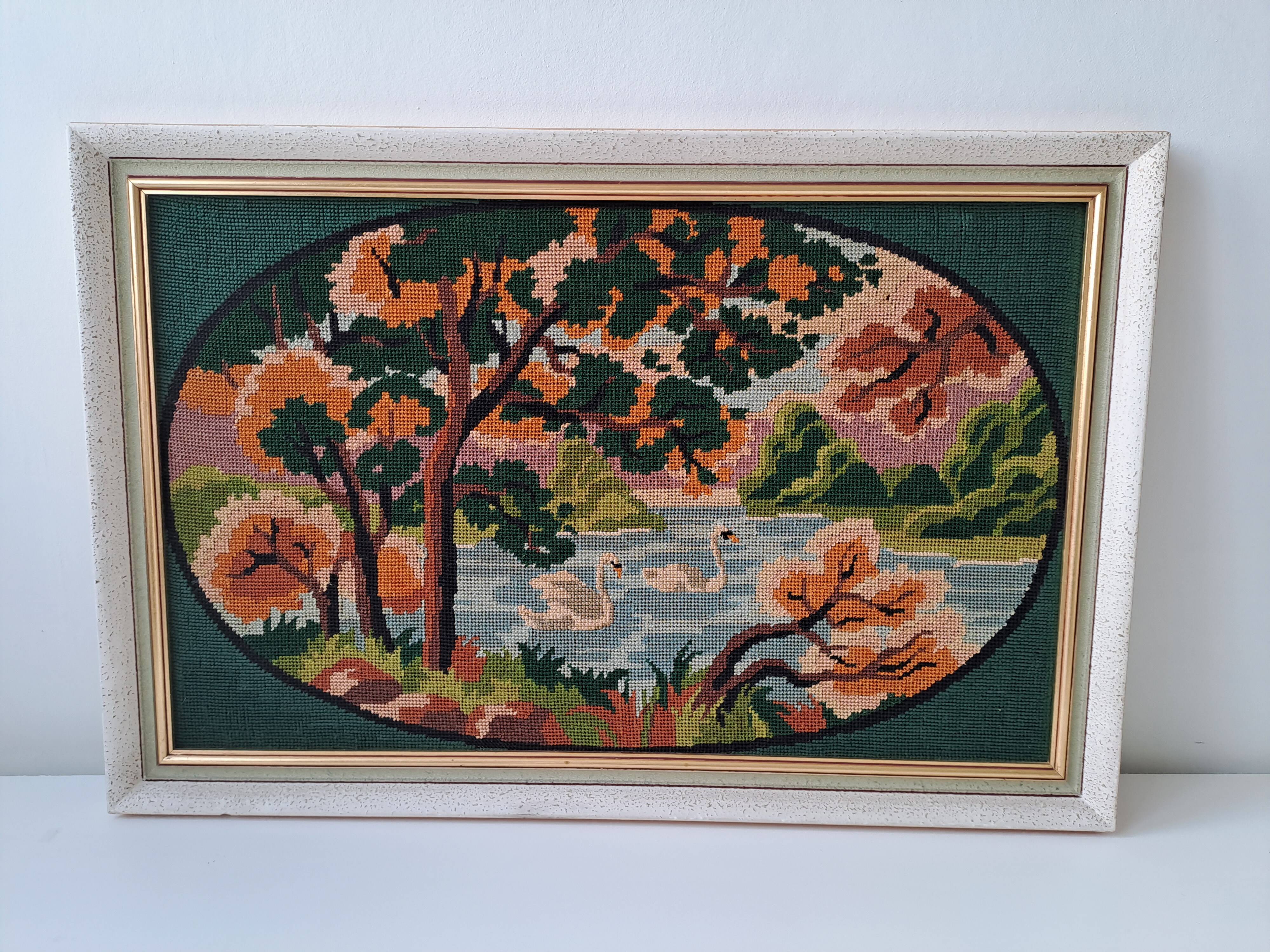 Canvas painting vintage tapestry