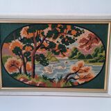 Canvas painting vintage tapestry
