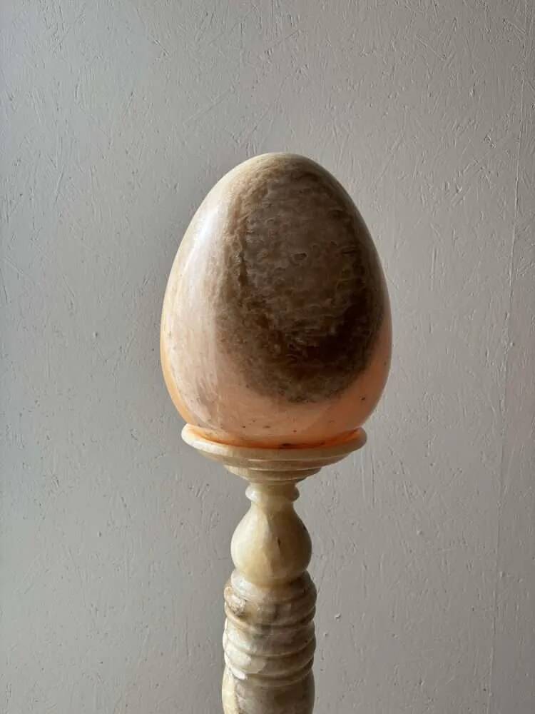 Rare mid-century floor lamp in alabaster