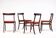 Set of four Ole Wanscher 'Rungstedlund' chairs in mid-century Modernity style.