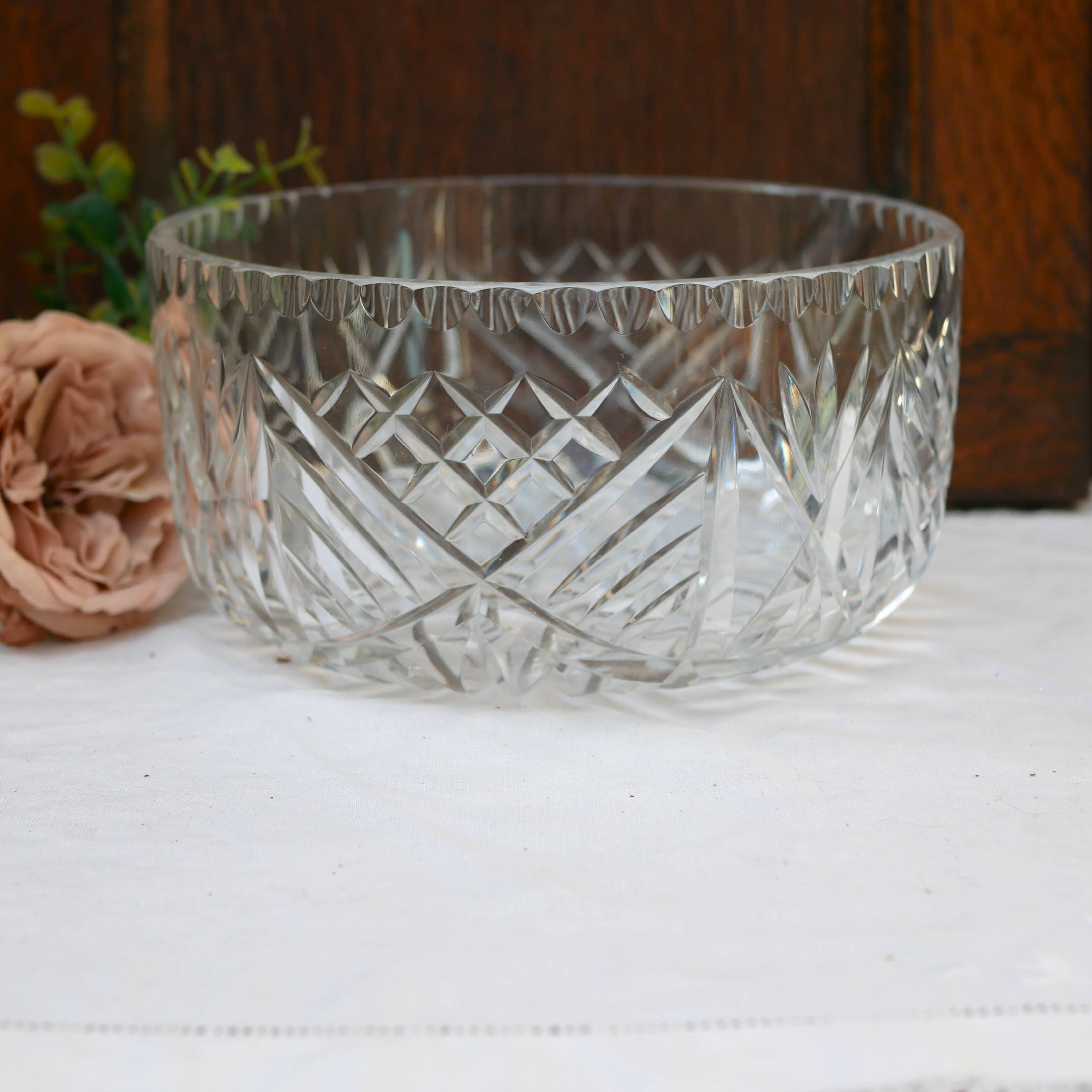 Large English crystal bowl